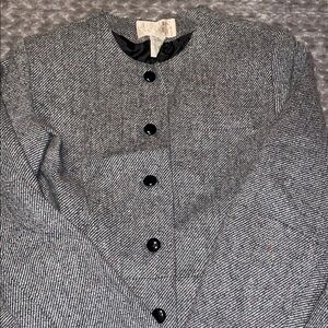 Justin Scott Vintage Wool Lined Blazer.  Size 5/6.  Flair waist. Multi color.